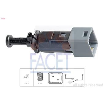 Interrupteur des feux de freins FACET 7.1150 pour OPEL VIVARO 2.5 CDTI - 114cv