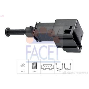 Interrupteur des feux de freins FACET 7.1151 pour AUDI 200 1.9 TDI - 110cv