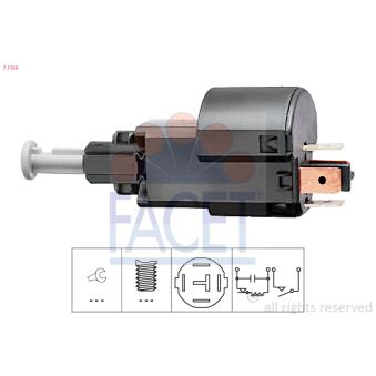 Interrupteur des feux de freins FACET 7.1156 pour OPEL ASTRA 1.8 16V - 125cv