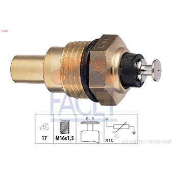 Sonde de température, liquide de refroidissement FACET [7.3067]