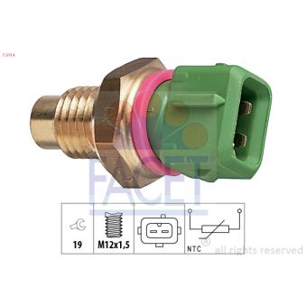 Sonde de température, liquide de refroidissement FACET OEM 95640493