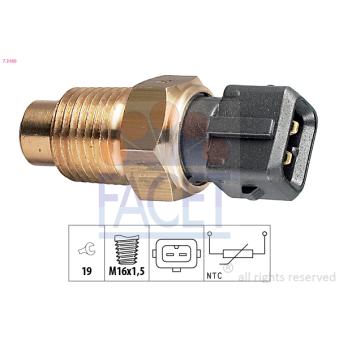 Sonde de température, liquide de refroidissement FACET 7.3160 pour ALFA ROMEO 155 1.9 TD - 90cv