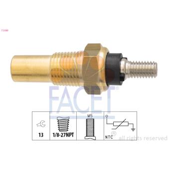 Sonde de température, liquide de refroidissement FACET 7.3180 pour MERCEDES-BENZ SPRINTER 1.3 - 60cv