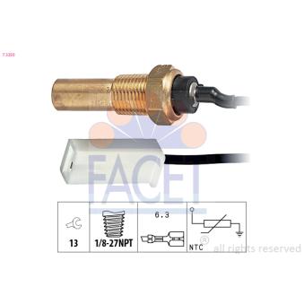 Capteur, température d'huile FACET 7.3250
