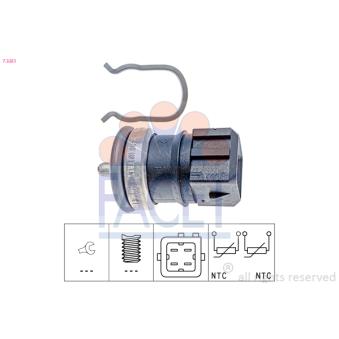 Sonde de température, liquide de refroidissement FACET 7.3251 pour NISSAN PRIMERA 1.5 DCI 4x4 - 110cv