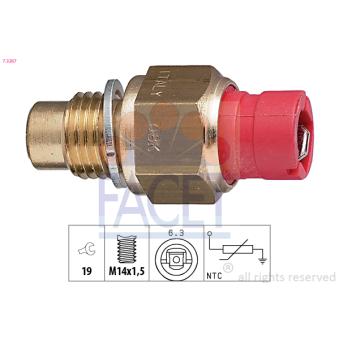 Capteur, température d'huile FACET [7.3267]