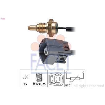 Sonde de température, liquide de refroidissement FACET 7.3295 pour CADILLAC BLS 1.8 TDCi - 110cv
