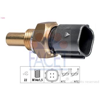 Sonde de température, liquide de refroidissement FACET OEM A0115425117
