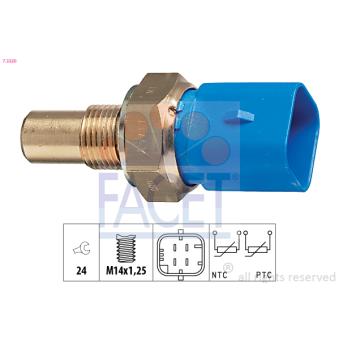 Sonde de température, liquide de refroidissement FACET 7.3320 pour CHEVROLET AVALANCHE 1.9 D - 70cv