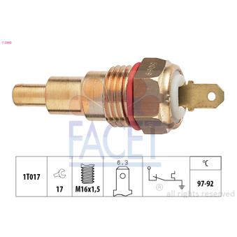 Interrupteur de température, ventilateur de radiateur FACET 7.5069