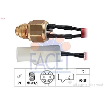 Interrupteur de température, ventilateur de radiateur FACET 7.5110
