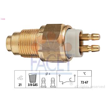 Interrupteur de température, ventilateur de radiateur FACET 7.5125