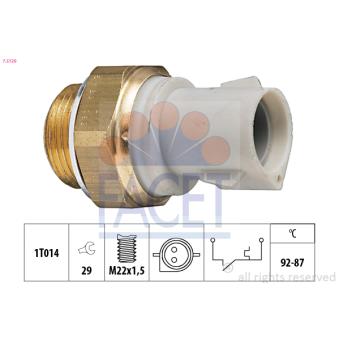 Interrupteur de température, ventilateur de radiateur FACET OEM 6169111