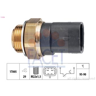 Interrupteur de température, ventilateur de radiateur FACET OEM 1341021