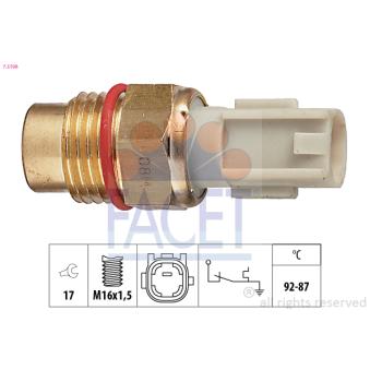 Interrupteur de température, ventilateur de radiateur FACET 7.5198