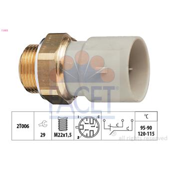 Interrupteur de température, ventilateur de radiateur FACET OEM 1846326