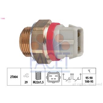 Interrupteur de température, ventilateur de radiateur FACET OEM 7001606