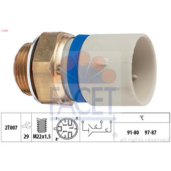 Interrupteur de température, ventilateur de radiateur FACET OEM 30853464