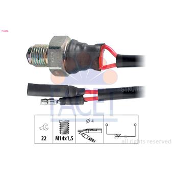 Contacteur, feu de recul FACET [7.6078]