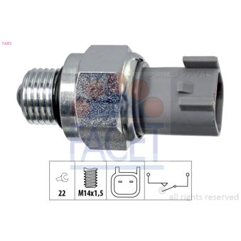 Contacteur, feu de recul FACET 7.6272 pour VOLKSWAGEN TRANSPORTER - COMBI 2.4 Turbo - 193cv