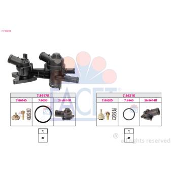 Thermostat, liquide de refroidissement FACET OEM 03C121111H