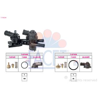 Thermostat, liquide de refroidissement FACET OEM 03C121111T