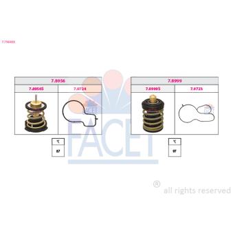 Thermostat, liquide de refroidissement FACET OEM 04E121600BE