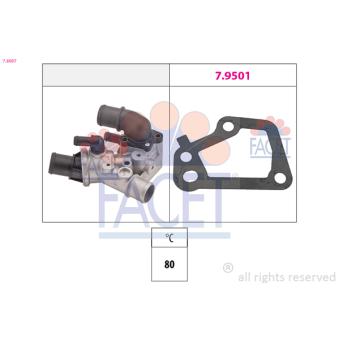 Thermostat d'eau FACET 7.8097 pour BMW Série 3 1.9 D Combinato - 69cv