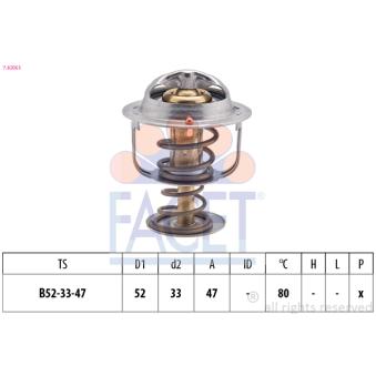 Thermostat d'eau FACET OEM 9004833088