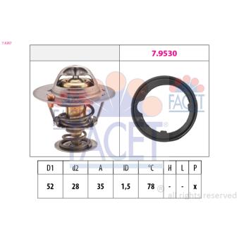Thermostat d'eau FACET OEM 19300PL2004