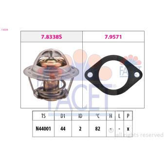 Thermostat d'eau FACET OEM 1634187785000