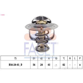 Thermostat d'eau FACET 7.8399S pour MAZDA MX-5 1.4 16V - 97cv