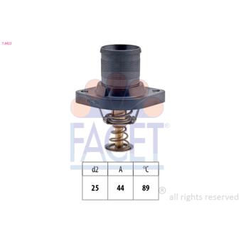 Thermostat d'eau FACET 7.8423 pour CITROEN C5 1.8 16V - 125cv
