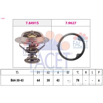 Thermostat d'eau FACET OEM 19301P8EA10 Thermostat d'eau FACET OEM 19301P8EA10