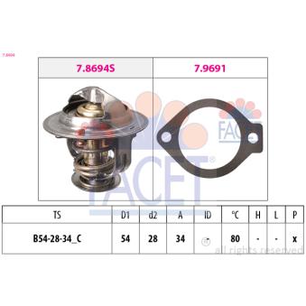 Thermostat d'eau FACET OEM 96440407