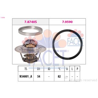 Thermostat d'eau FACET OEM 03L121113A