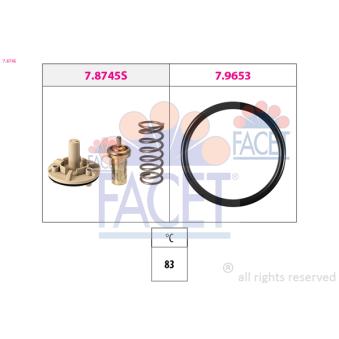 Thermostat d'eau FACET OEM 03C121110Q