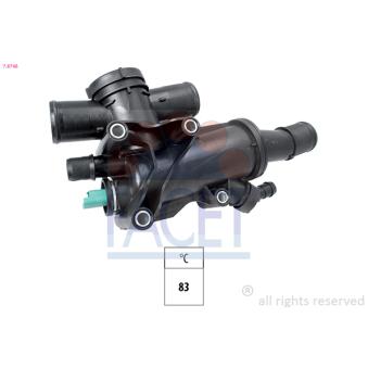 Thermostat d'eau FACET 7.8748 pour VOLKSWAGEN MULTIVAN 2.0 TDCi - 133cv