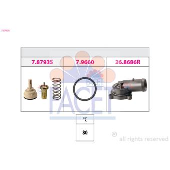 Thermostat d'eau FACET OEM 03C121110R