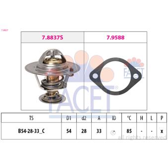 Thermostat d'eau FACET 7.8837 pour AUDI A3 2.0 CRDi - 140cv