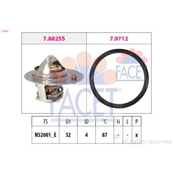 Thermostat d'eau FACET OEM 1607615180 Thermostat d'eau FACET OEM 1607615180