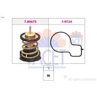 Thermostat, liquide de refroidissement FACET 7.8967