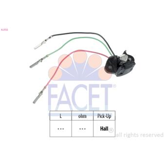 Capteur, impulsion d'allumage FACET 8.2722 pour VOLVO V70 2,3 Turbo - 182cv