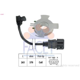 Capteur, impulsion d'allumage FACET 8.3617