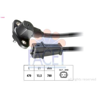 Capteur d'angle, vilebrequin FACET [9.0003]