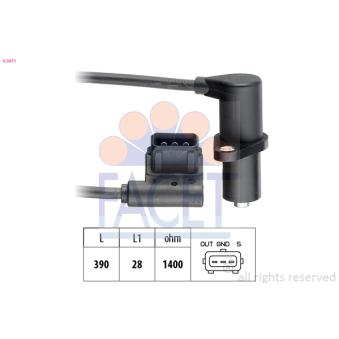 Capteur, position d'arbre à cames FACET OEM 12141726590