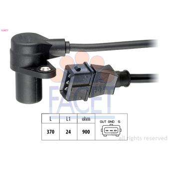 Capteur d'angle, vilebrequin FACET 9.0077 pour INFINITI EX 2.9 VR6 Syncro - 190cv