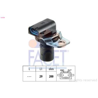 Capteur de vitesse de roue, boîte automatique FACET OEM 6873316