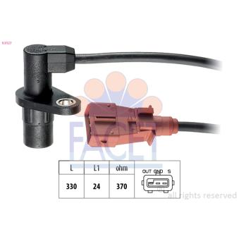 Capteur d'angle, vilebrequin FACET 9.0127 pour HYUNDAI TERRACAN 1.6 VTS - 98cv