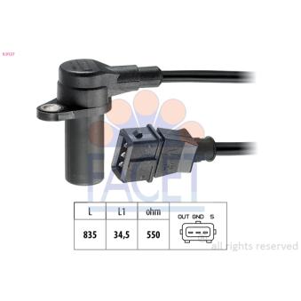 Capteur d'angle, vilebrequin FACET OEM 90337650